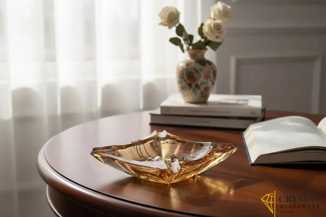 Delisoga Golden Ashtray - Large 6-Inch Ash Tray 